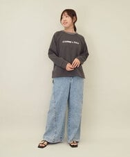 ZMLGE15140 al'aise modulation(アレーズモジュレーション) ワイドデニムパンツ ブルー