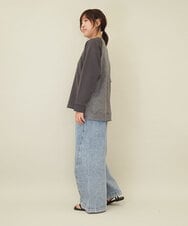 ZMLGE15140 al'aise modulation(アレーズモジュレーション) ワイドデニムパンツ ブルー