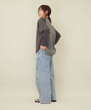 ZMLGE15140 al'aise modulation(アレーズモジュレーション) ワイドデニムパンツ ブルー