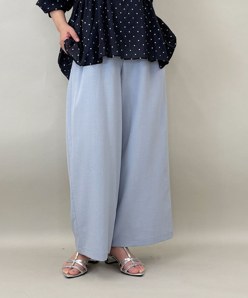 ZMLGE16090 al'aise modulation 【セットアップ対応・洗える】リネンライクワイドパンツ