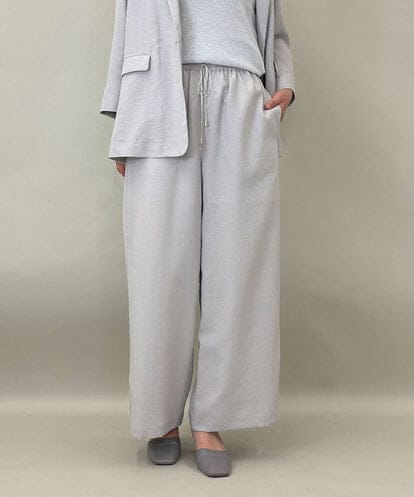 ZMLGE16090 al'aise modulation 【洗える】リネンライクワイドパンツ