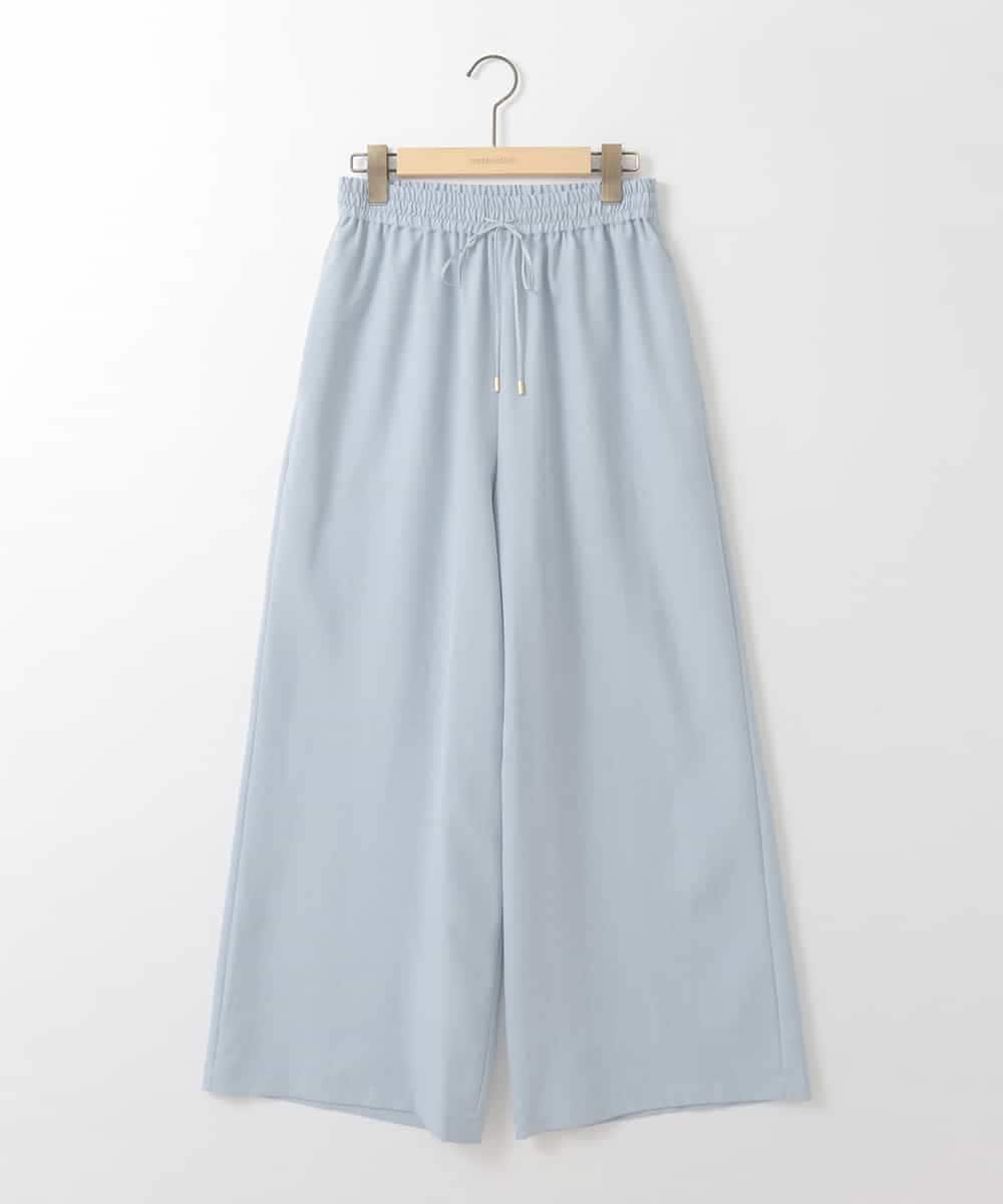 ZMLGE16090 al'aise modulation(アレーズモジュレーション) 【洗える】リネンライクワイドパンツ ライトブルー
