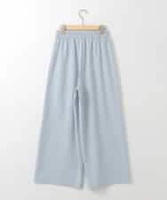 ZMLGE16090 al'aise modulation(アレーズモジュレーション) 【洗える】リネンライクワイドパンツ ライトブルー
