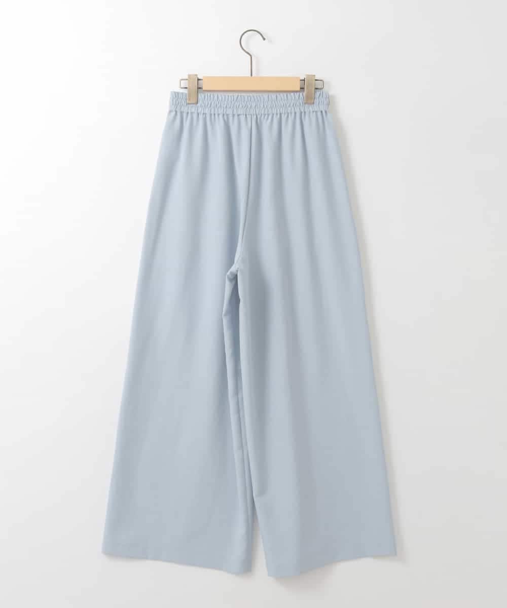 ZMLGE16090 al'aise modulation(アレーズモジュレーション) 【洗える】リネンライクワイドパンツ ライトブルー