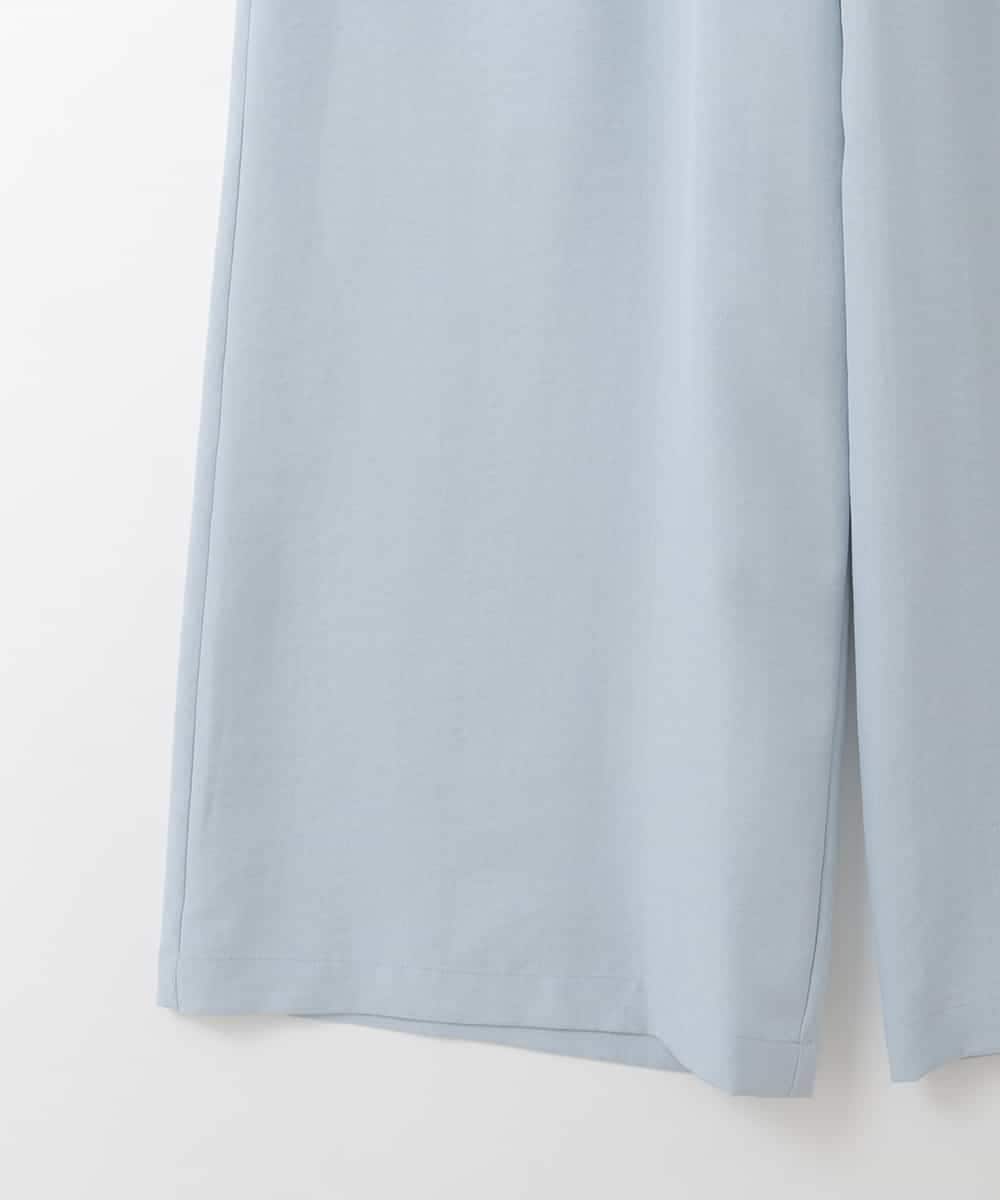 ZMLGE16090 al'aise modulation(アレーズモジュレーション) 【洗える】リネンライクワイドパンツ ライトブルー