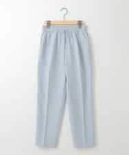 ZMLGE17090 al'aise modulation(アレーズモジュレーション) 【洗える】リネンライクテーパードパンツ ライトブルー