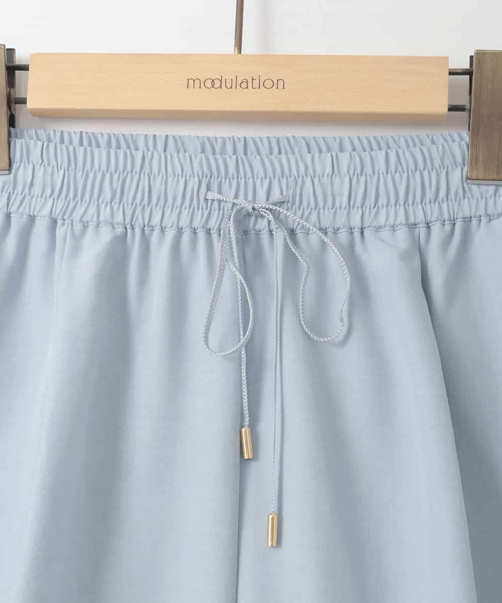 ZMLGE17090 al'aise modulation(アレーズモジュレーション) 【洗える】リネンライクテーパードパンツ ライトブルー