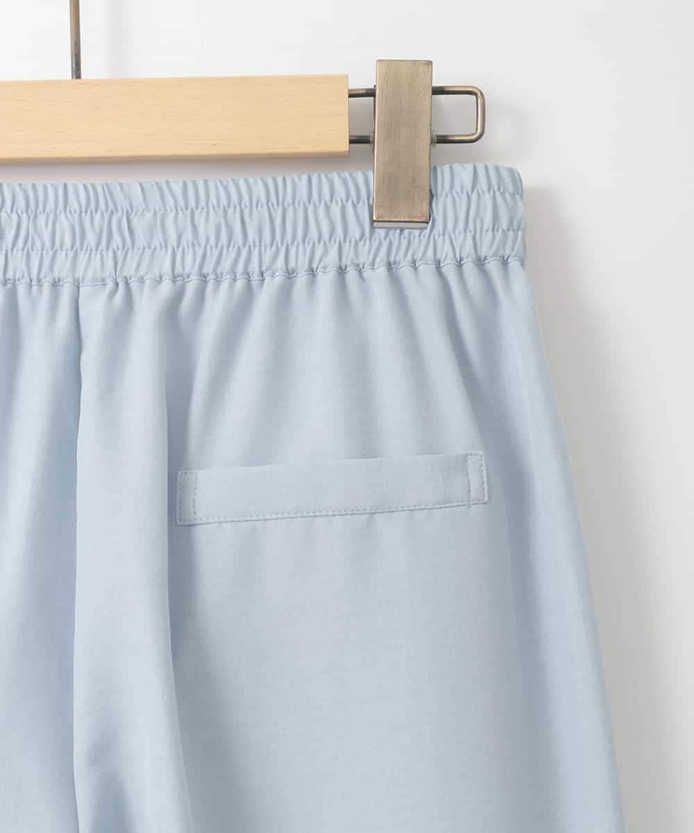 ZMLGE17090 al'aise modulation(アレーズモジュレーション) 【洗える】リネンライクテーパードパンツ ライトブルー