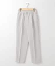 ZMLGE17090 al'aise modulation(アレーズモジュレーション) 【洗える】リネンライクテーパードパンツ ライトグレー