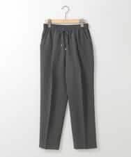 ZMLGE17090 al'aise modulation(アレーズモジュレーション) 【洗える】リネンライクテーパードパンツ ダークグレー