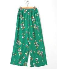 ZMLGE18160 al'aise modulation(アレーズモジュレーション) フラワープリントイージーワイドパンツ グリーン