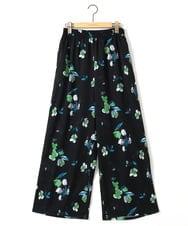 ZMLGE18160 al'aise modulation(アレーズモジュレーション) フラワープリントイージーワイドパンツ ブラック