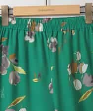 ZMLGE18160 al'aise modulation(アレーズモジュレーション) フラワープリントイージーワイドパンツ グリーン