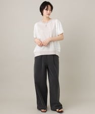 ZMLGE19120 al'aise modulation(アレーズモジュレーション) デニムライクカットパンツ ブラック