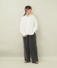 ZMLGE19120 al'aise modulation(アレーズモジュレーション) デニムライクカットパンツ ブラック