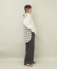 ZMLGE19120 al'aise modulation(アレーズモジュレーション) デニムライクカットパンツ ブラック