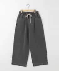 ZMLGE19120 al'aise modulation(アレーズモジュレーション) デニムライクカットパンツ ブラック