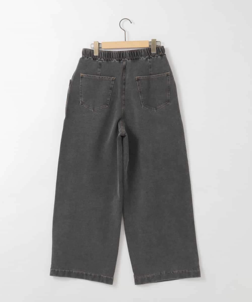 ZMLGE19120 al'aise modulation(アレーズモジュレーション) デニムライクカットパンツ ブラック