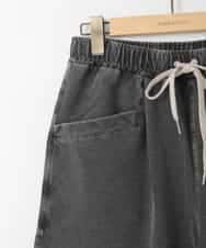 ZMLGE19120 al'aise modulation(アレーズモジュレーション) デニムライクカットパンツ ブラック