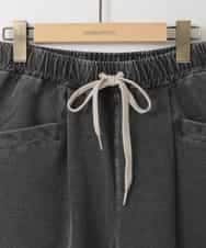 ZMLGE19120 al'aise modulation(アレーズモジュレーション) デニムライクカットパンツ ブラック