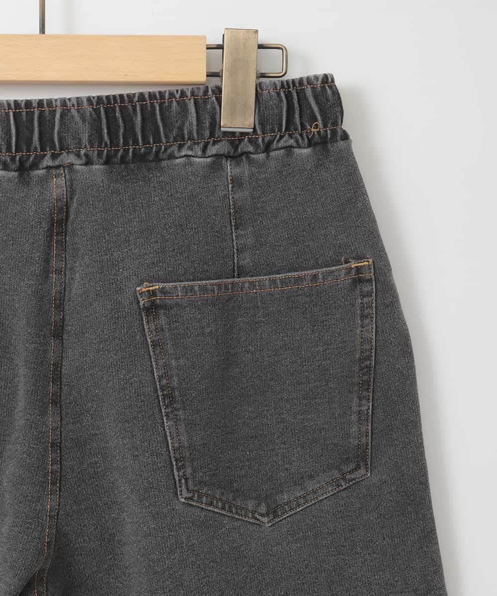 ZMLGE19120 al'aise modulation(アレーズモジュレーション) デニムライクカットパンツ ブラック