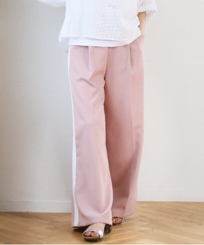 ZMLGE20140 al'aise modulation サイドラインセンタープレスワイドパンツ