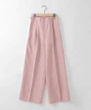 ZMLGE20140 al'aise modulation(アレーズモジュレーション) サイドラインセンタープレスワイドパンツ ピンク