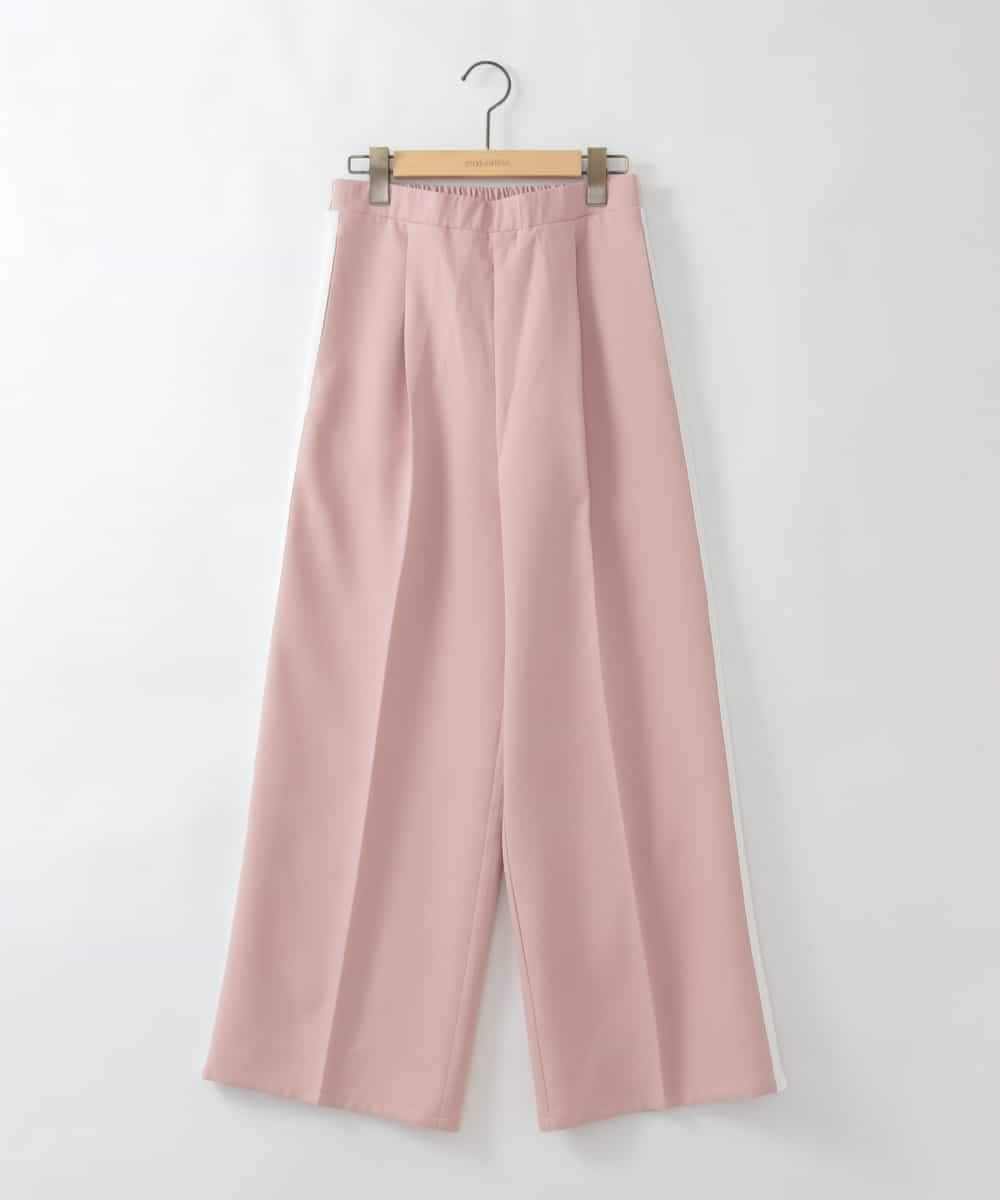 ZMLGE20140 al'aise modulation(アレーズモジュレーション) サイドラインセンタープレスワイドパンツ ピンク