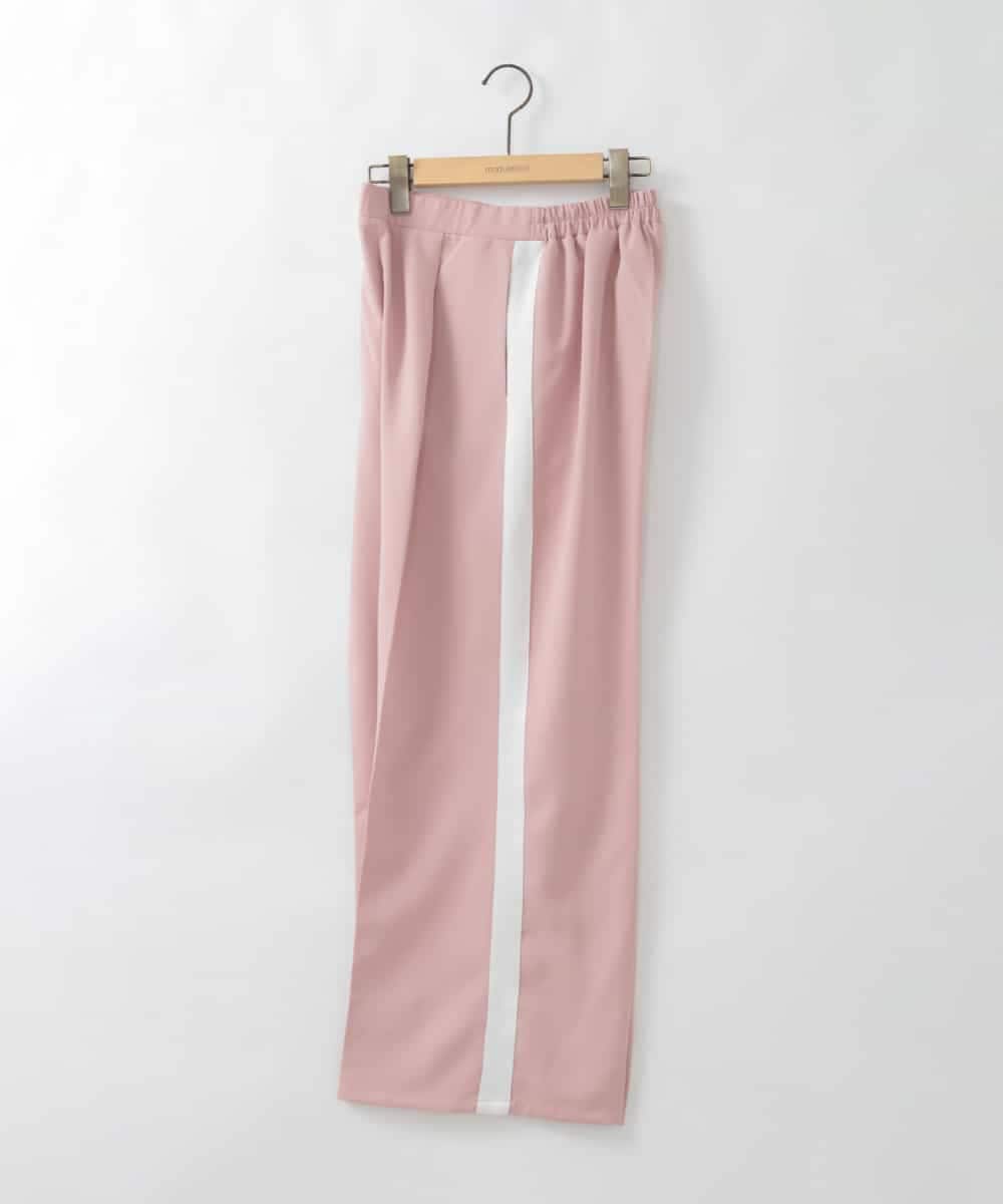 ZMLGE20140 al'aise modulation(アレーズモジュレーション) サイドラインセンタープレスワイドパンツ ピンク