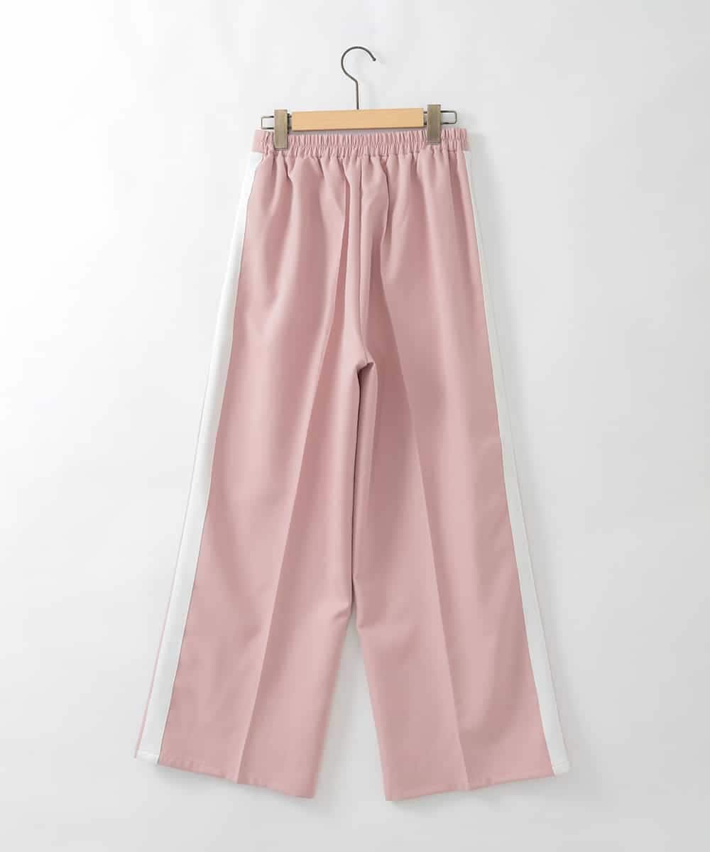 ZMLGE20140 al'aise modulation(アレーズモジュレーション) サイドラインセンタープレスワイドパンツ ピンク