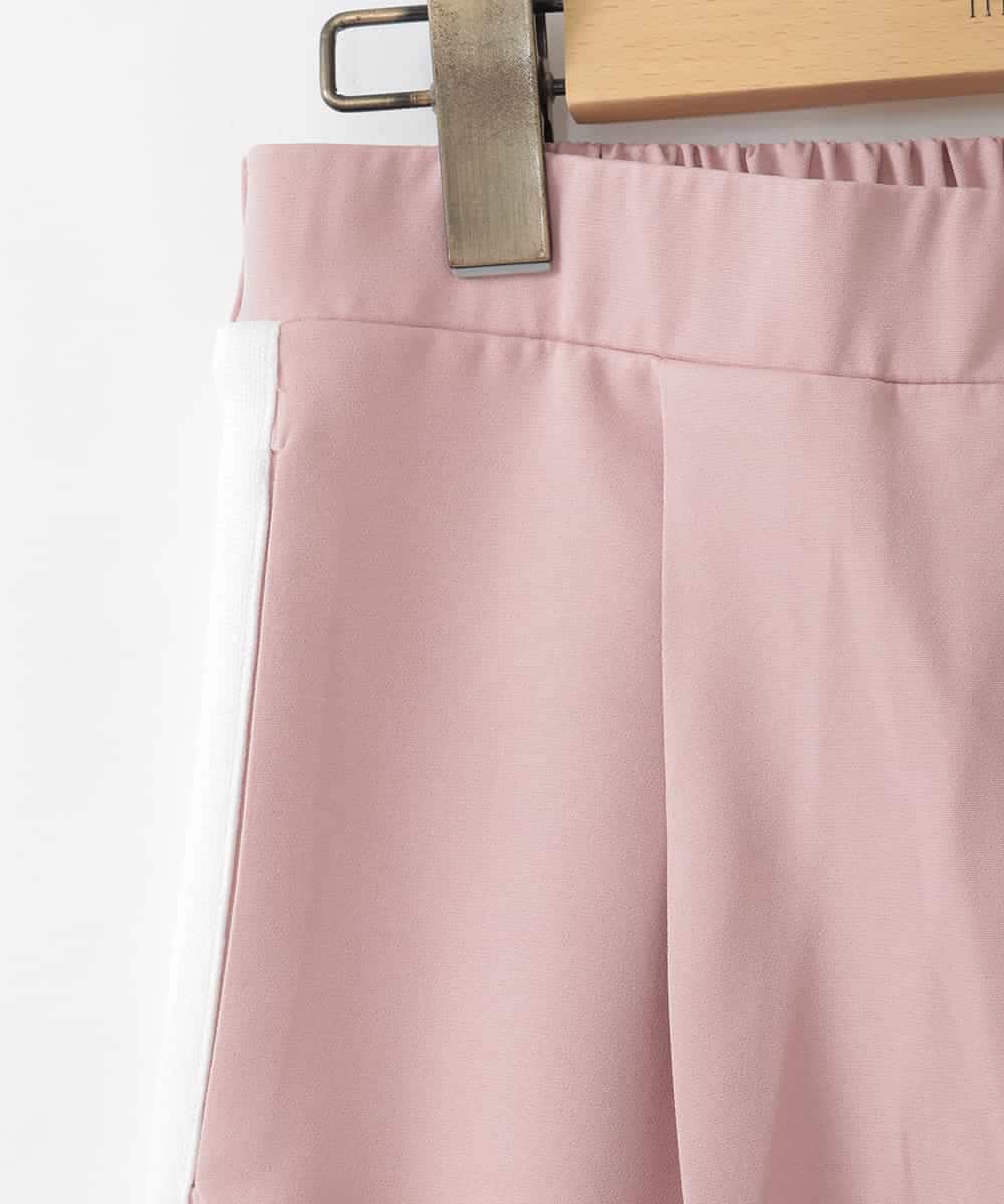 ZMLGE20140 al'aise modulation(アレーズモジュレーション) サイドラインセンタープレスワイドパンツ ピンク