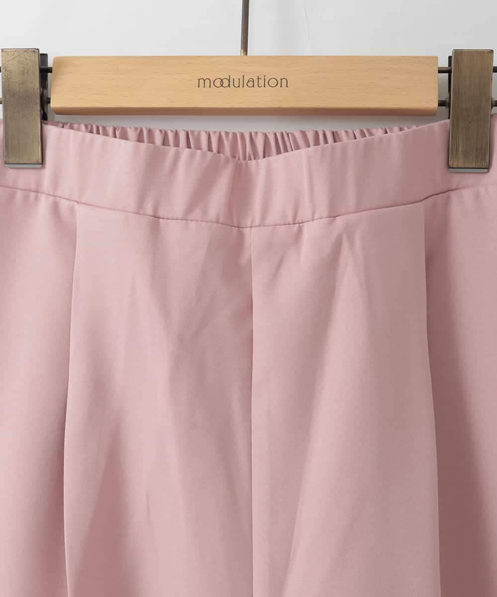 ZMLGE20140 al'aise modulation(アレーズモジュレーション) サイドラインセンタープレスワイドパンツ ピンク