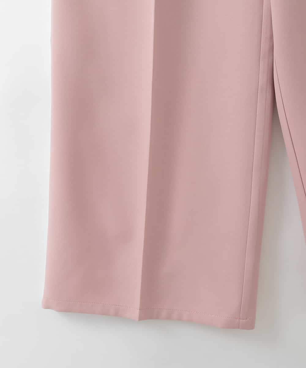 ZMLGE20140 al'aise modulation(アレーズモジュレーション) サイドラインセンタープレスワイドパンツ ピンク