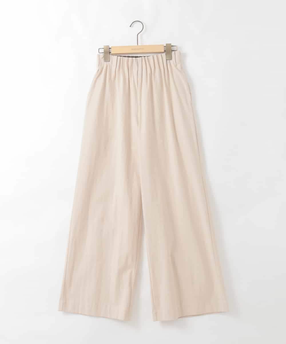 ZMLGE21110 al'aise modulation(アレーズモジュレーション) タックギャザーワイドパンツ ベージュ