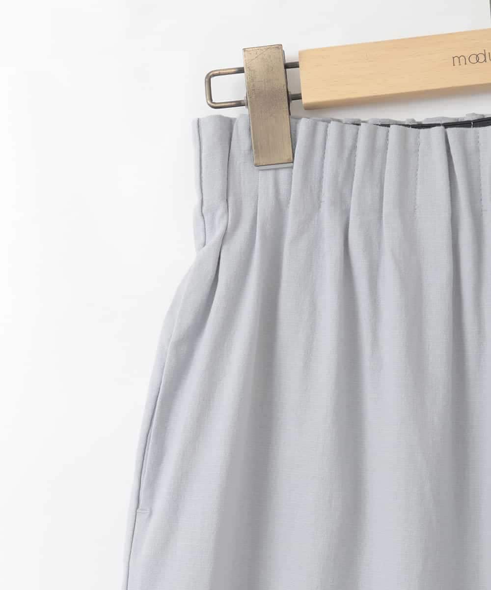 ZMLGE21110 al'aise modulation(アレーズモジュレーション) タックギャザーワイドパンツ グレー