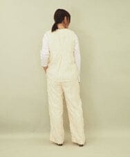 ZMLGE22110 al'aise modulation(アレーズモジュレーション) 【セットアップ対応】フリンジジャカードパンツ アイボリー