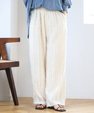 ZMLGE22110 al'aise modulation(アレーズモジュレーション) 【セットアップ対応】フリンジジャカードパンツ アイボリー