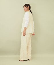 ZMLGE22110 al'aise modulation(アレーズモジュレーション) 【セットアップ対応】フリンジジャカードパンツ アイボリー