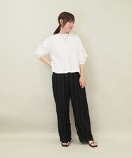 ZMLGE22110 al'aise modulation(アレーズモジュレーション) 【セットアップ対応】フリンジジャカードパンツ ブラック