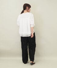 ZMLGE22110 al'aise modulation(アレーズモジュレーション) 【セットアップ対応】フリンジジャカードパンツ ブラック