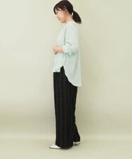 ZMLGE22110 al'aise modulation(アレーズモジュレーション) 【セットアップ対応】フリンジジャカードパンツ ブラック