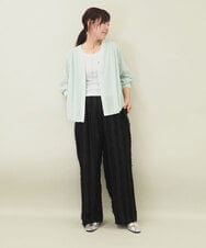 ZMLGE22110 al'aise modulation(アレーズモジュレーション) 【セットアップ対応】フリンジジャカードパンツ ブラック