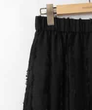 ZMLGE22110 al'aise modulation(アレーズモジュレーション) 【セットアップ対応】フリンジジャカードパンツ ブラック