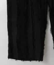 ZMLGE22110 al'aise modulation(アレーズモジュレーション) 【セットアップ対応】フリンジジャカードパンツ ブラック