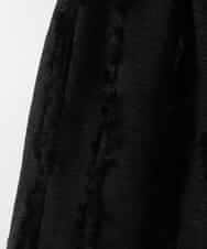 ZMLGE22110 al'aise modulation(アレーズモジュレーション) 【セットアップ対応】フリンジジャカードパンツ ブラック