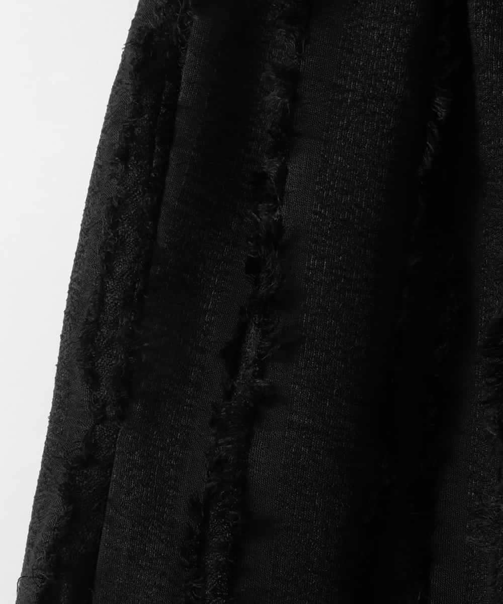 ZMLGE22110 al'aise modulation(アレーズモジュレーション) 【セットアップ対応】フリンジジャカードパンツ ブラック