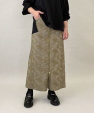 ZMLGE23090 al'aise modulation(アレーズモジュレーション) アソート柄ZIPパンツ カーキ