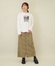 ZMLGE23090 al'aise modulation(アレーズモジュレーション) アソート柄ZIPパンツ カーキ