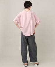 ZMLGE25128 al'aise modulation(アレーズモジュレーション) ウエストギャザーバレルワイドパンツ ダークグレー