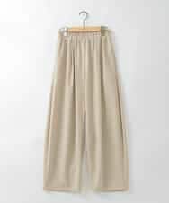 ZMLGE25128 al'aise modulation(アレーズモジュレーション) ウエストギャザーバレルワイドパンツ ベージュ